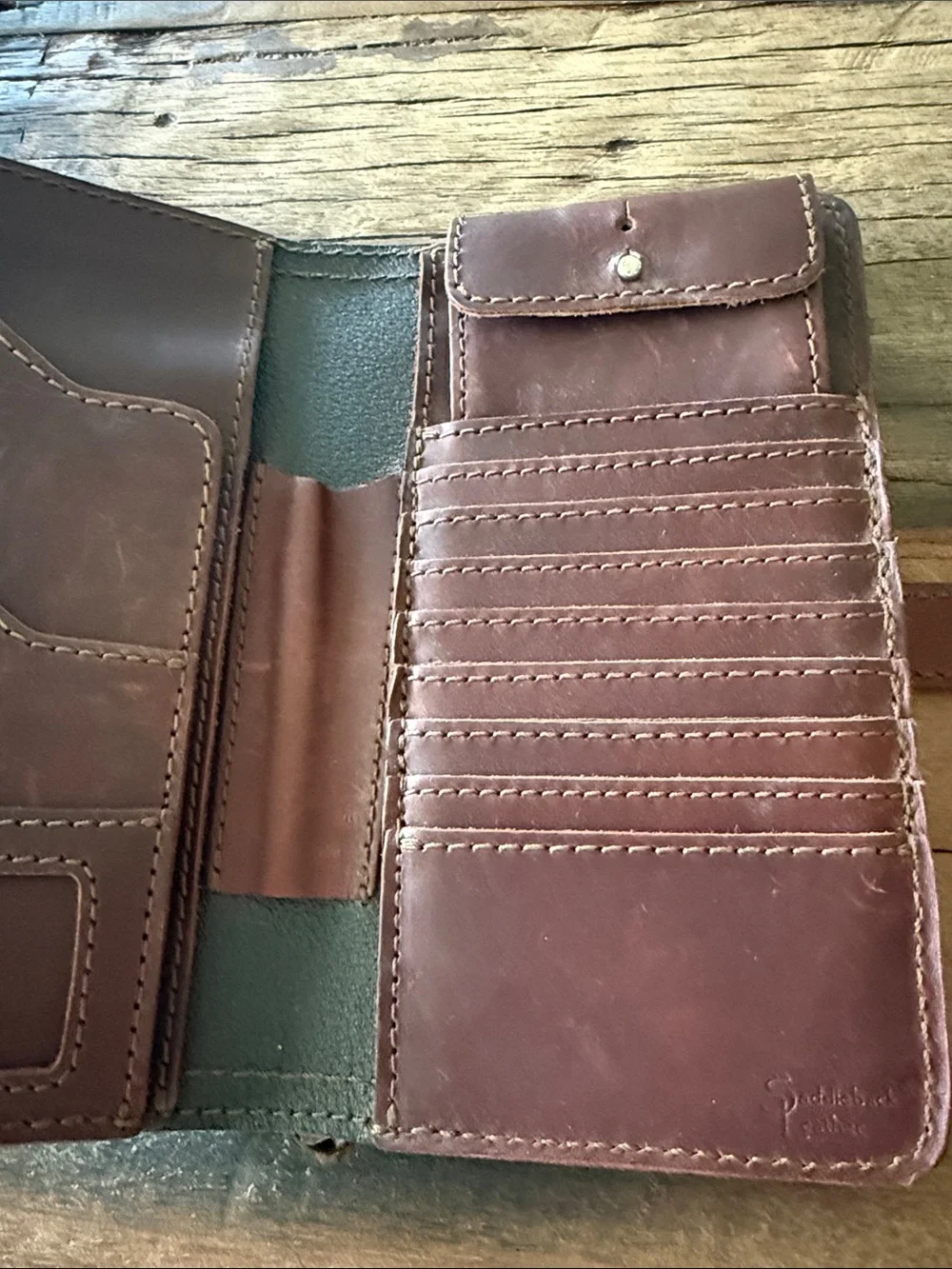 Saddleback Leather Company Big Leather Wallet in Chestnut Brown